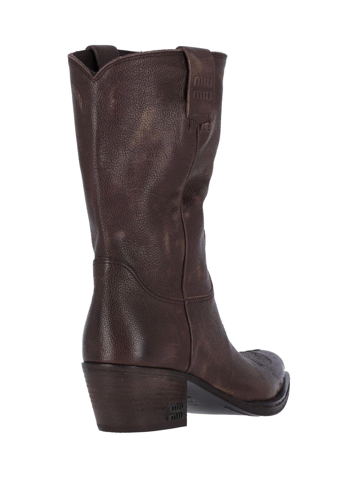 Miu Miu Miu Miu leather boot size 40 Size ONE SIZE - 4 Thumbnail