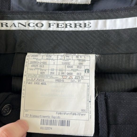 Gianfranco Ferre Gianfranco Ferre Textured Striped Double Breasted Suit Size 50L - 12 Thumbnail