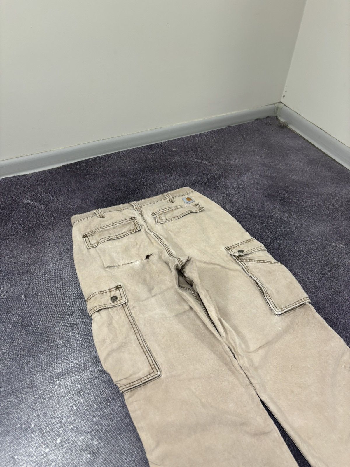 Carhartt Vintage Carhartt Y2K Faded USA Work Hype Cargo Pants Size US 32 / EU 48 - 4 Thumbnail