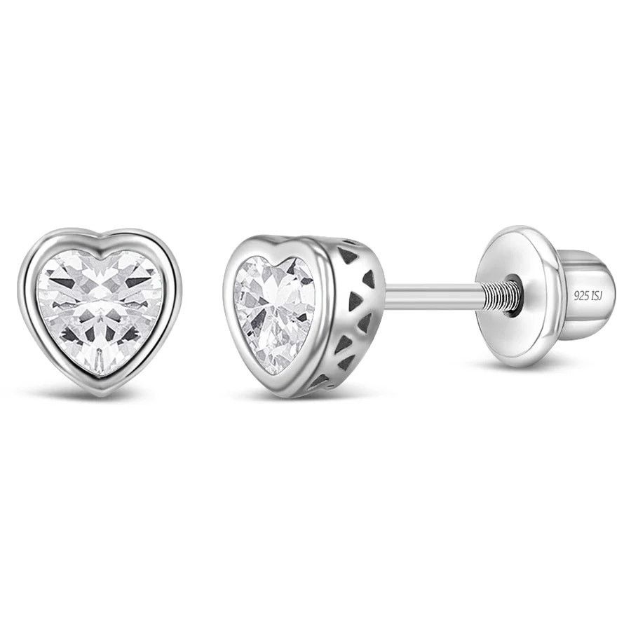 Other CZ Birthstone April Diamond Aries Earrings - Sterling Silver Size ONE SIZE - 1 Thumbnail