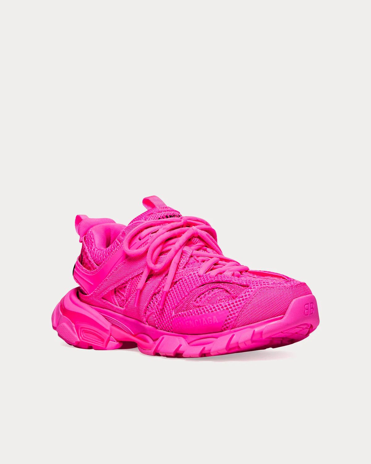 Balenciaga o1in1g0924 Track Sneaker In Full Mesh in Neon Pink Size US 9 / IT 39 - 2 Thumbnail