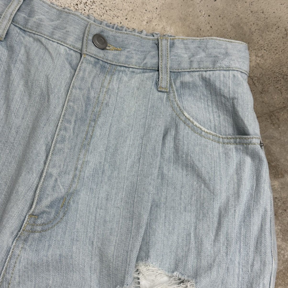 Japanese Brand Wegp Relaxed Wide Leg Distressed Design Pants Size US 28 / EU 44 - 8 Thumbnail