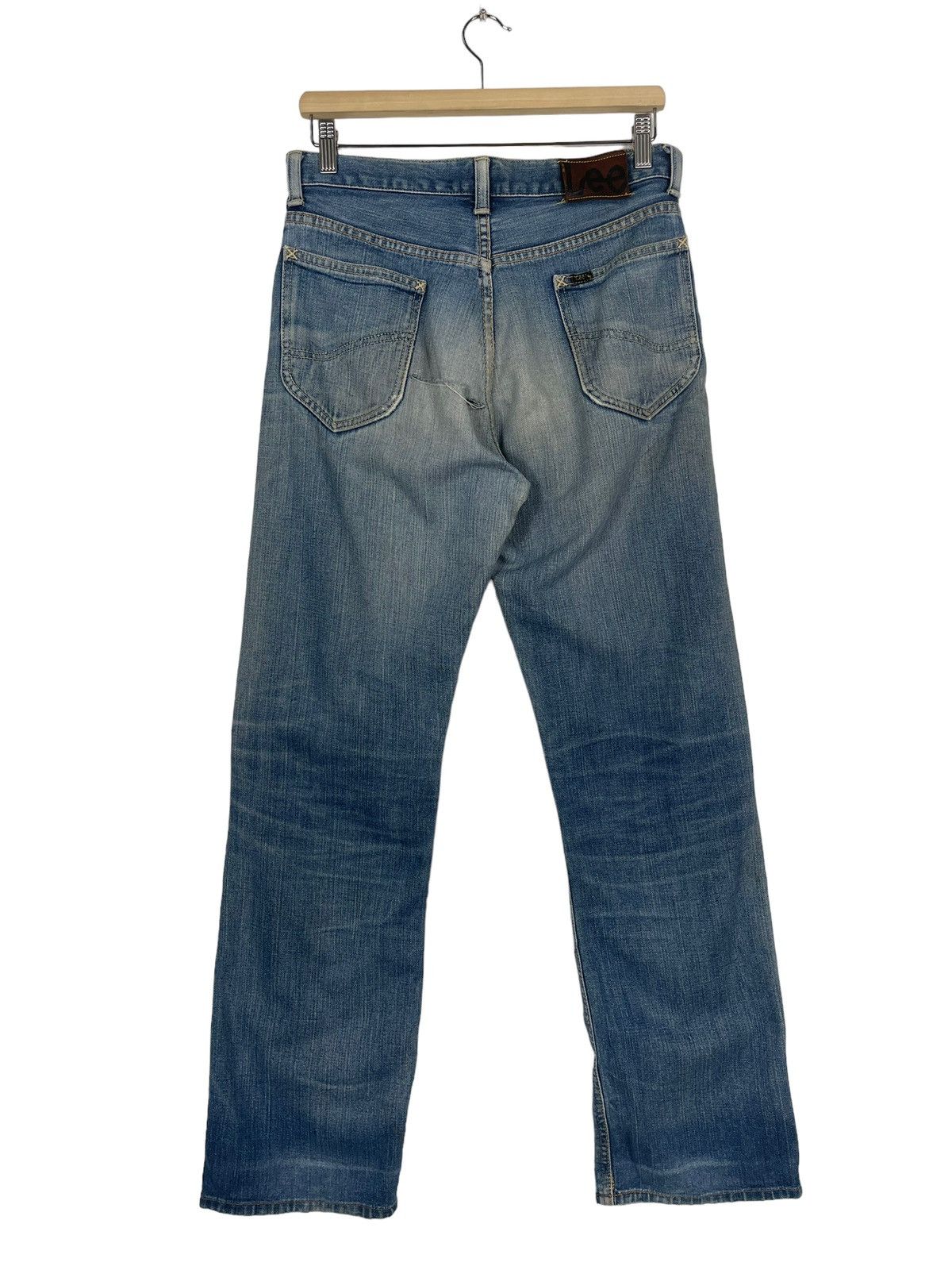 Japanese Brand × Lee × Vintage Vintage Union Made Lee Ripped Denim Jeans Button Fly Size US 30 / EU 46 - 7 Thumbnail