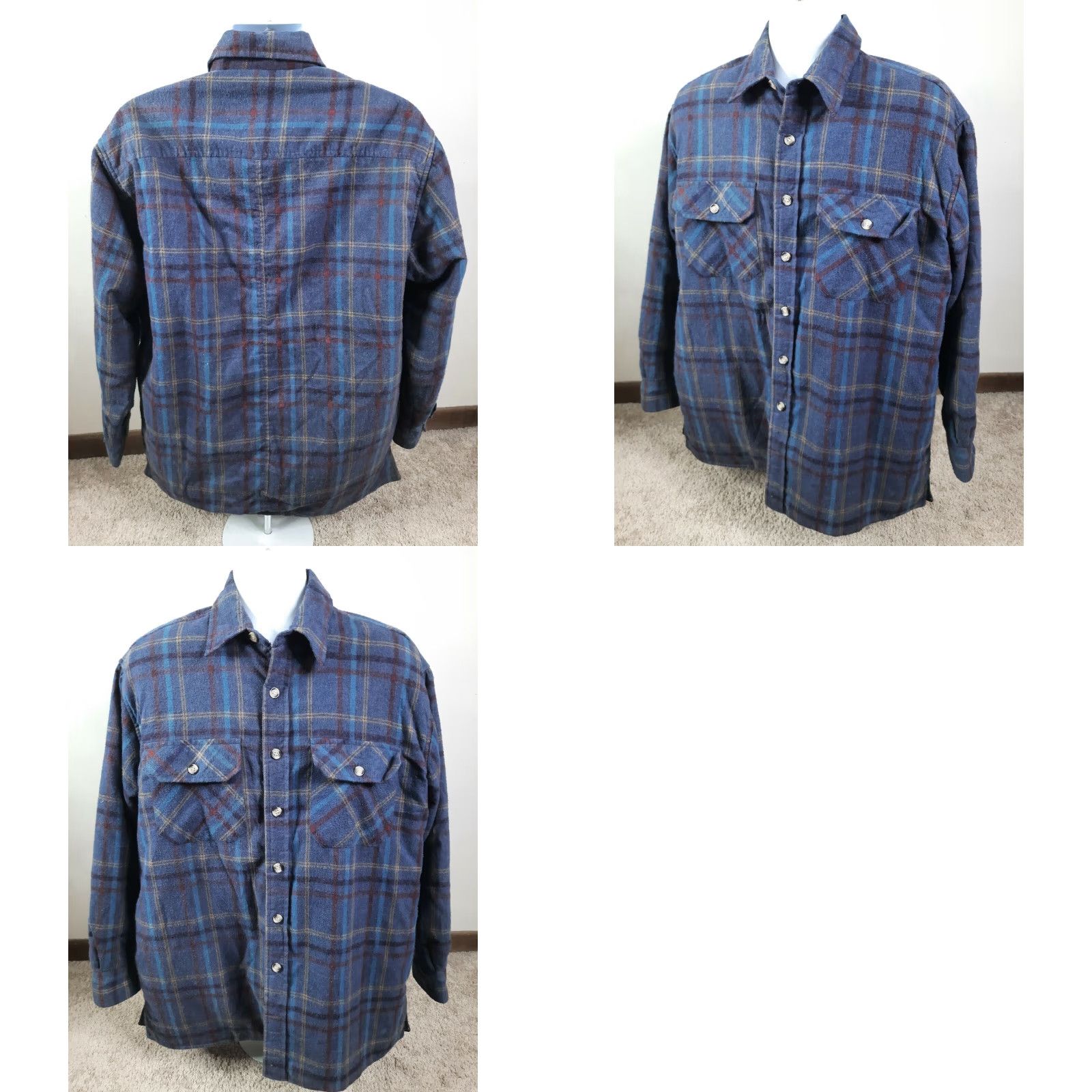 LIV Outdoor VINTAGE Outdoor Men’s L Plaid Flannel Quilt Lined Coat Jacket XL Jacket Size US L / EU 52-54 / 3 - 8 Thumbnail