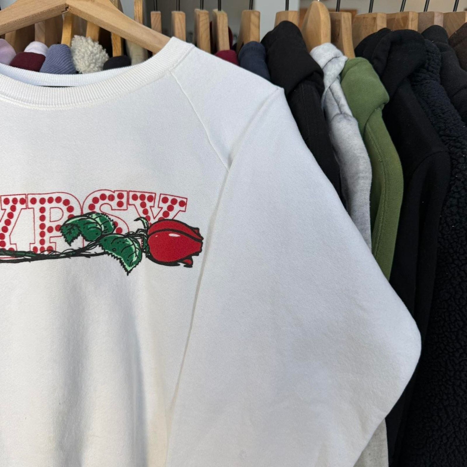 Other Vintage 90s Gypsy Rose Sweatshirt White Size US L / EU 52-54 / 3 - 3 Thumbnail