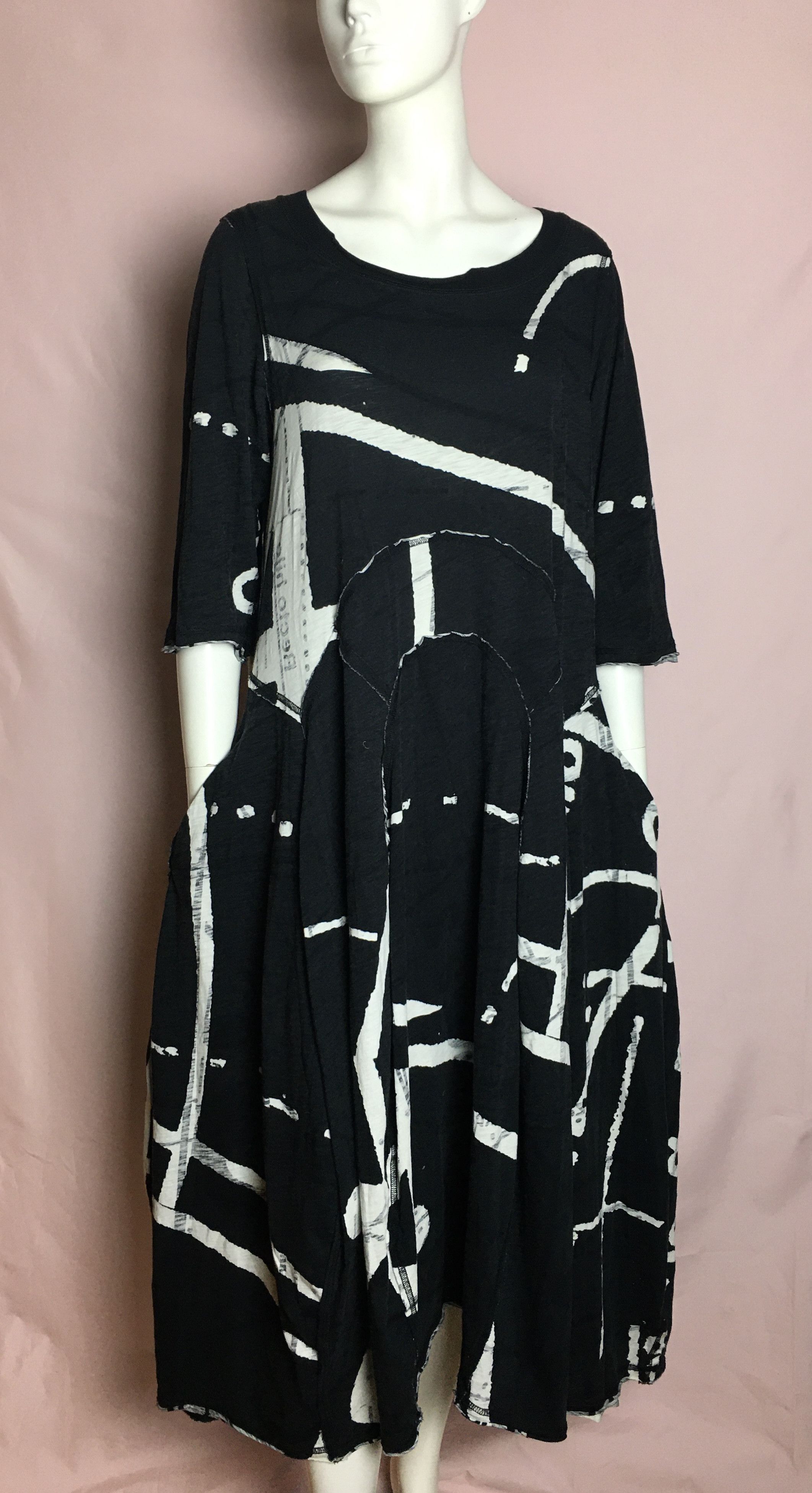 Rundholz Rundholz Avant-Garde Print Cotton Dress Size M / US 6-8 / IT 42-44 - 1 Thumbnail