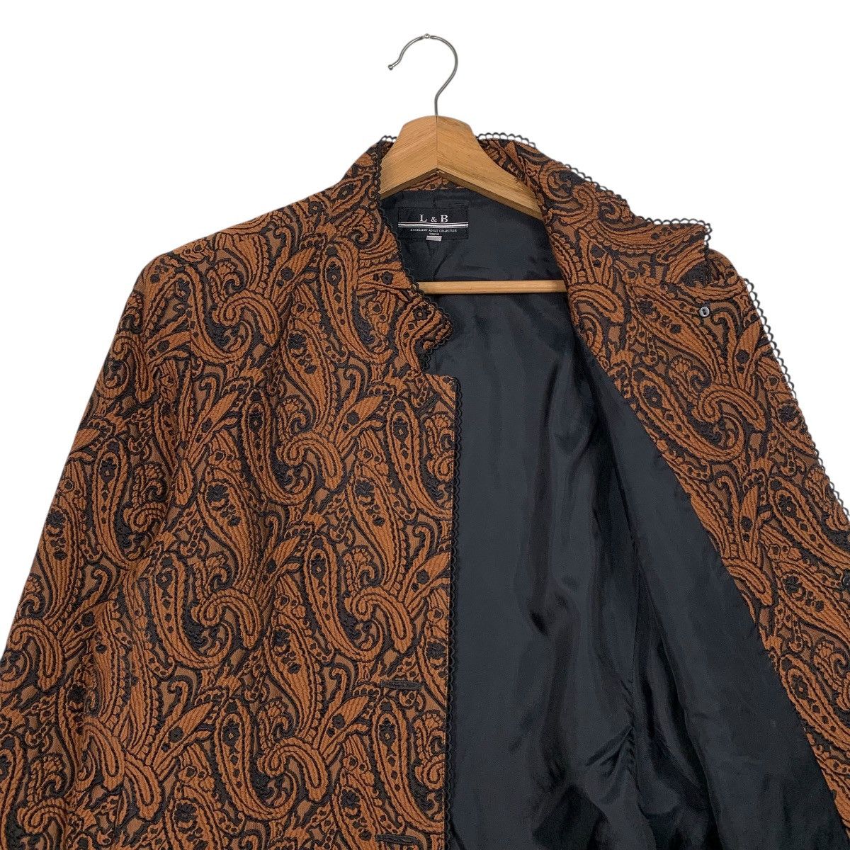 Japanese Brand L & B Abstract Design Women Jacket Size L / US 10 / IT 46 - 10 Thumbnail