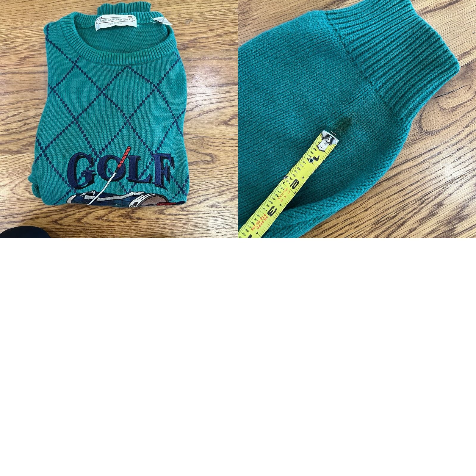 Vintage VINTAGE John Ashford Golf Sweater Argyle Green XL Pullover Mens Size US XL / EU 56 / 4 - 8 Thumbnail