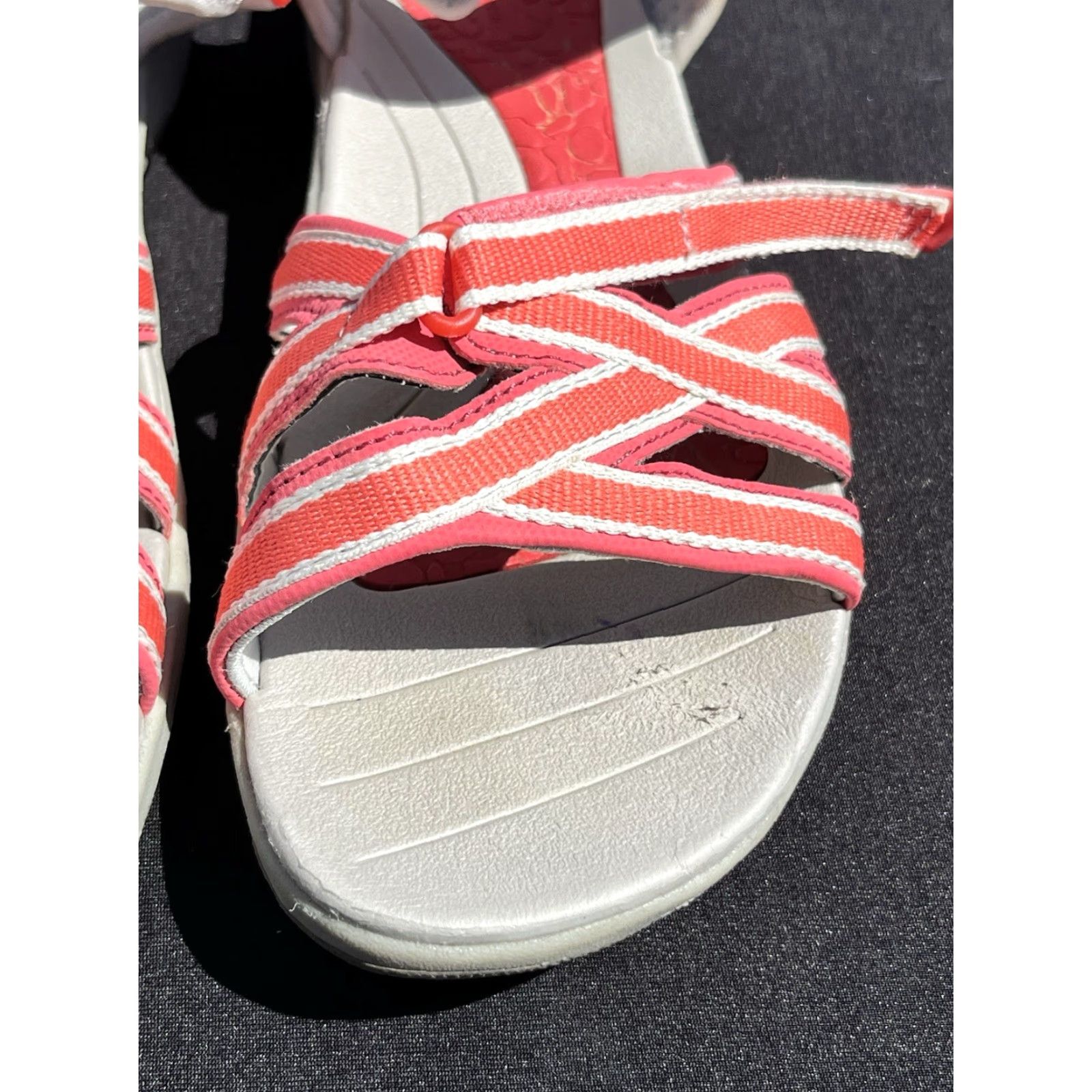 Croft & Barrow Croft & Barrow Pink Salmon Adjustable Strap Slip On Sandal Women’s Size 10 Casual Travel Flat Heel Size US 10 / IT 40 - 5 Thumbnail