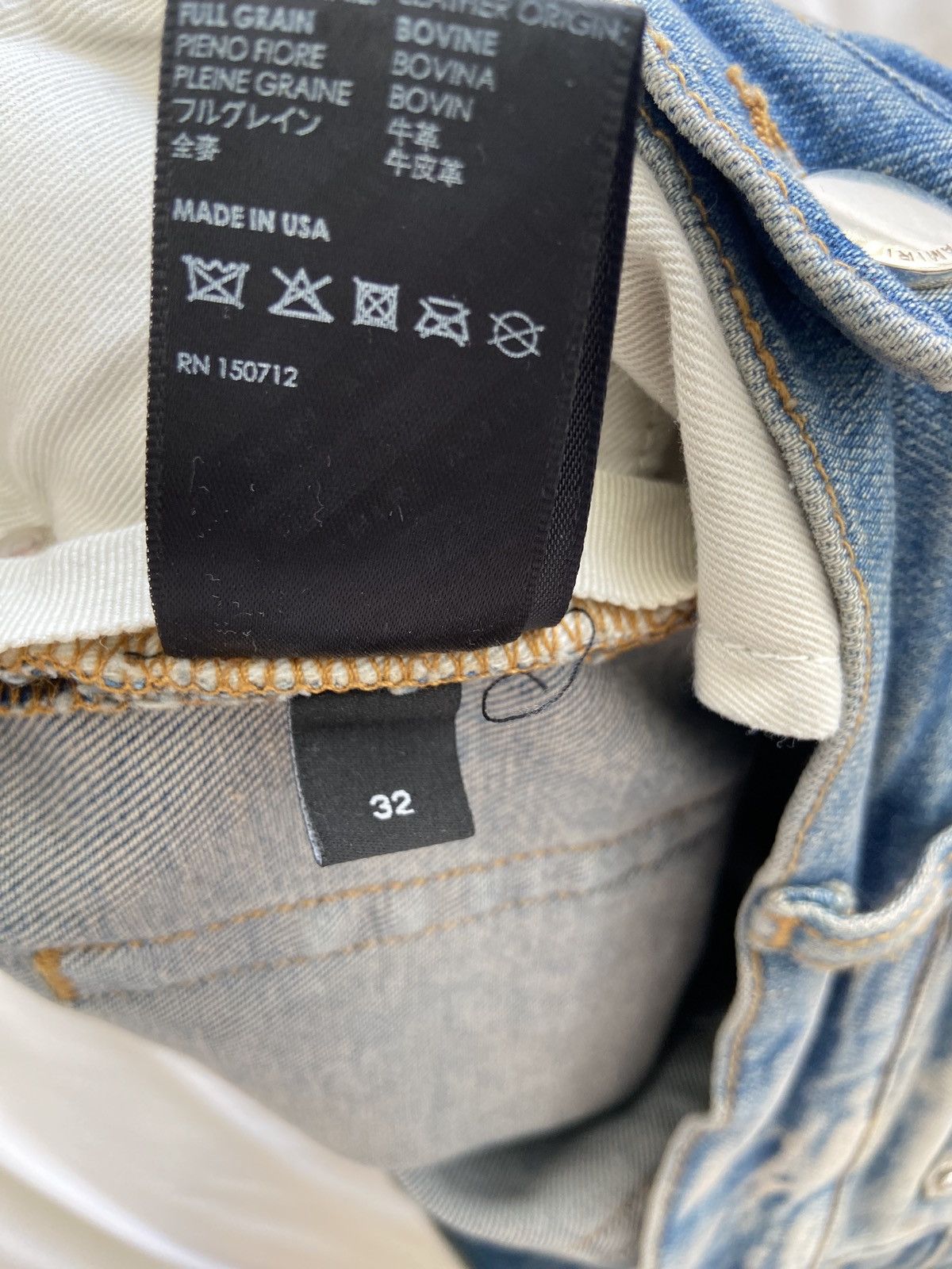 Amiri AMIRI Black Patch- 222 PXMD001: MX1 Size US 32 / EU 48 - 13 Thumbnail