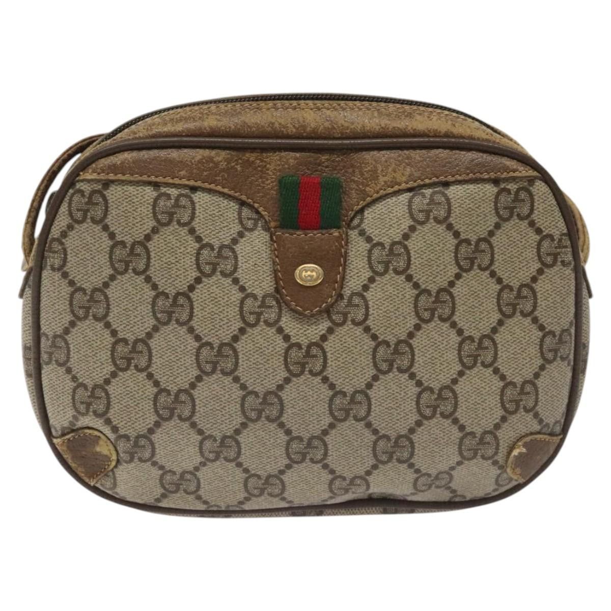 Gucci GUCCI GG Supreme Web Sherry Line Shoulder Bag Pvc Beige 89 Size ONE SIZE - 2 Thumbnail