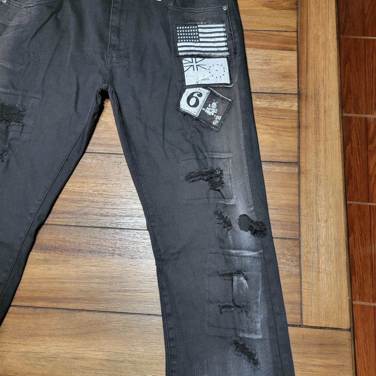Winchester Winchester Shredded Black Denim Jeans - Size 36/33 NWT Size US 36 / EU 52 - 2 Thumbnail