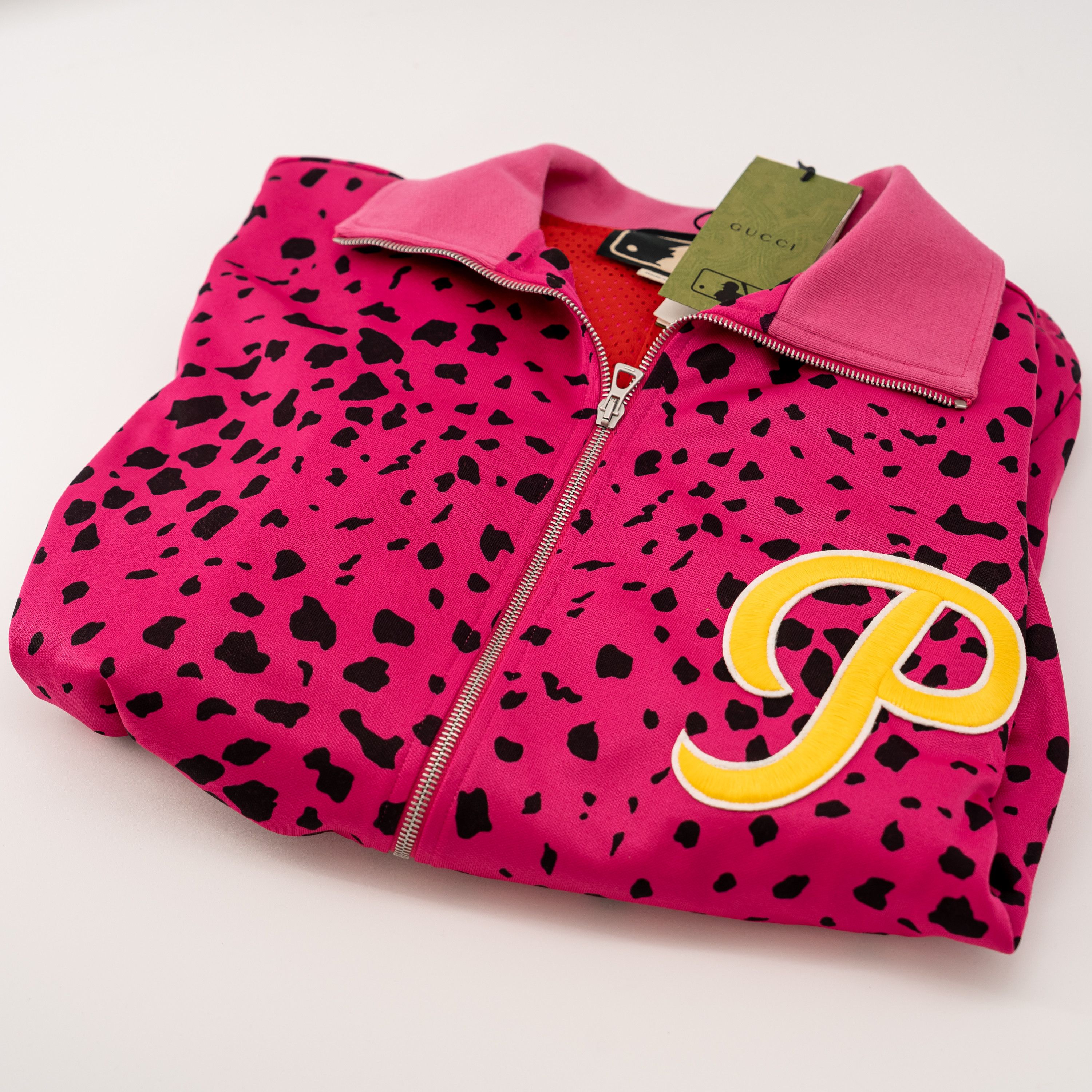 Gucci M - Gucci MLB Pirates Jersey Zip Jacket Pink Animal Prin Size US M / EU 48-50 / 2 - 6 Thumbnail