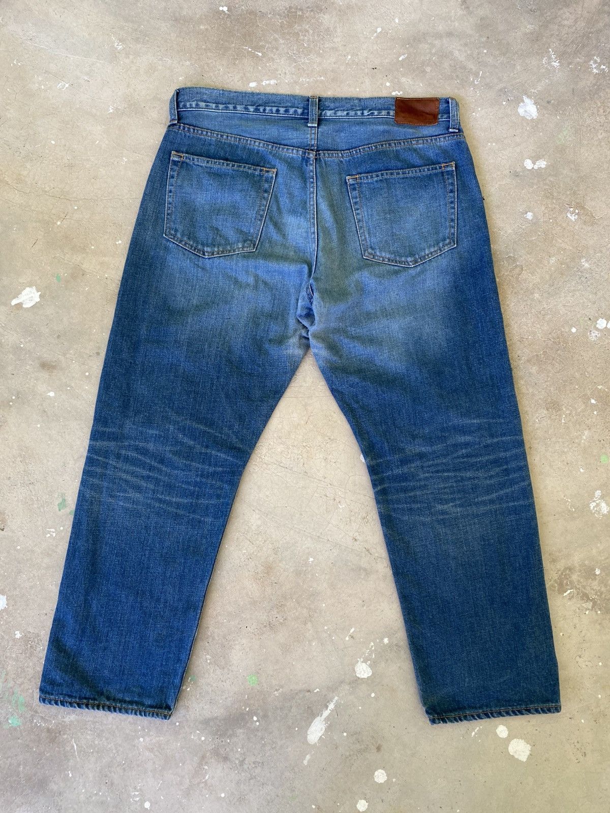 Japanese Brand Deep Blue Japan Selvedge Faded Denim Jeans W34 Size US 34 / EU 50 - 8 Thumbnail