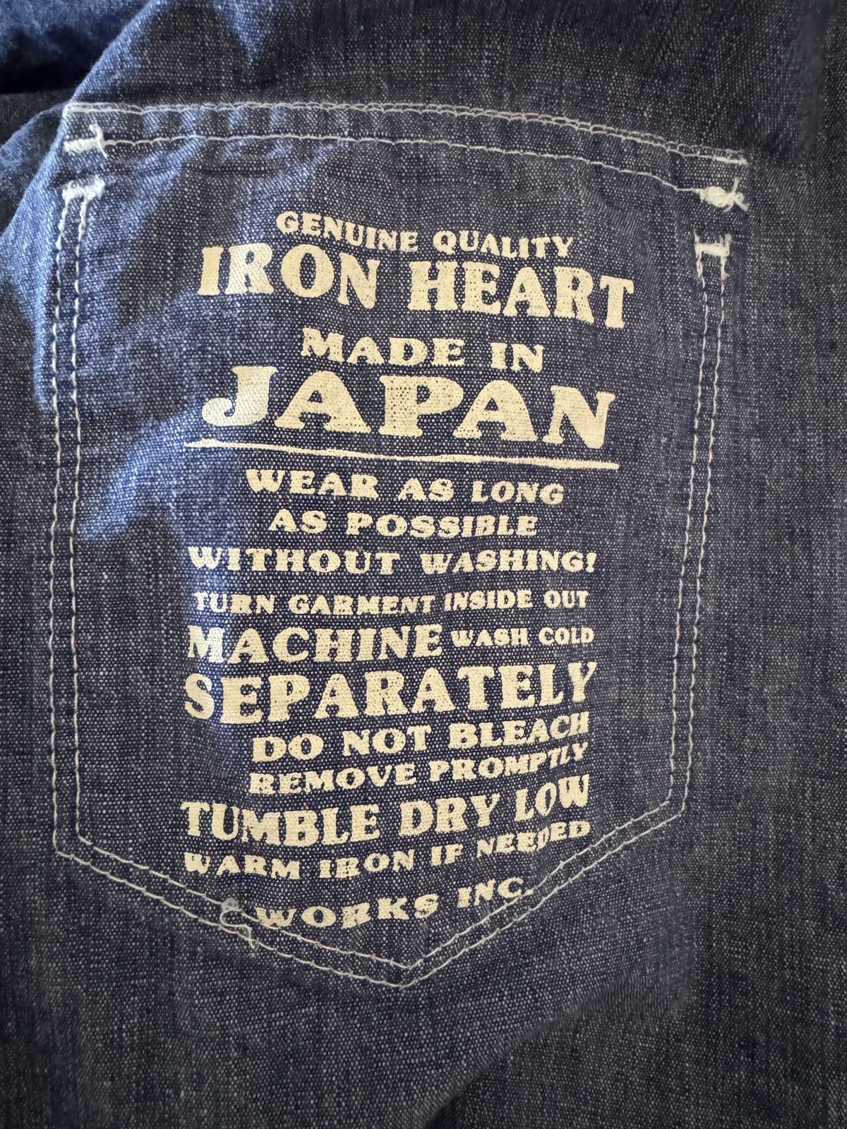 Iron Heart Iron Heart 10oz Selvedge Chambray Snap Button Shirt Size US S / EU 44-46 / 1 - 4 Thumbnail