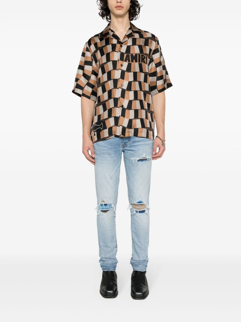 Amiri o1w1db10125 Bowling Shirt in Multicolor Size US S / EU 44-46 / 1 - 2 Thumbnail