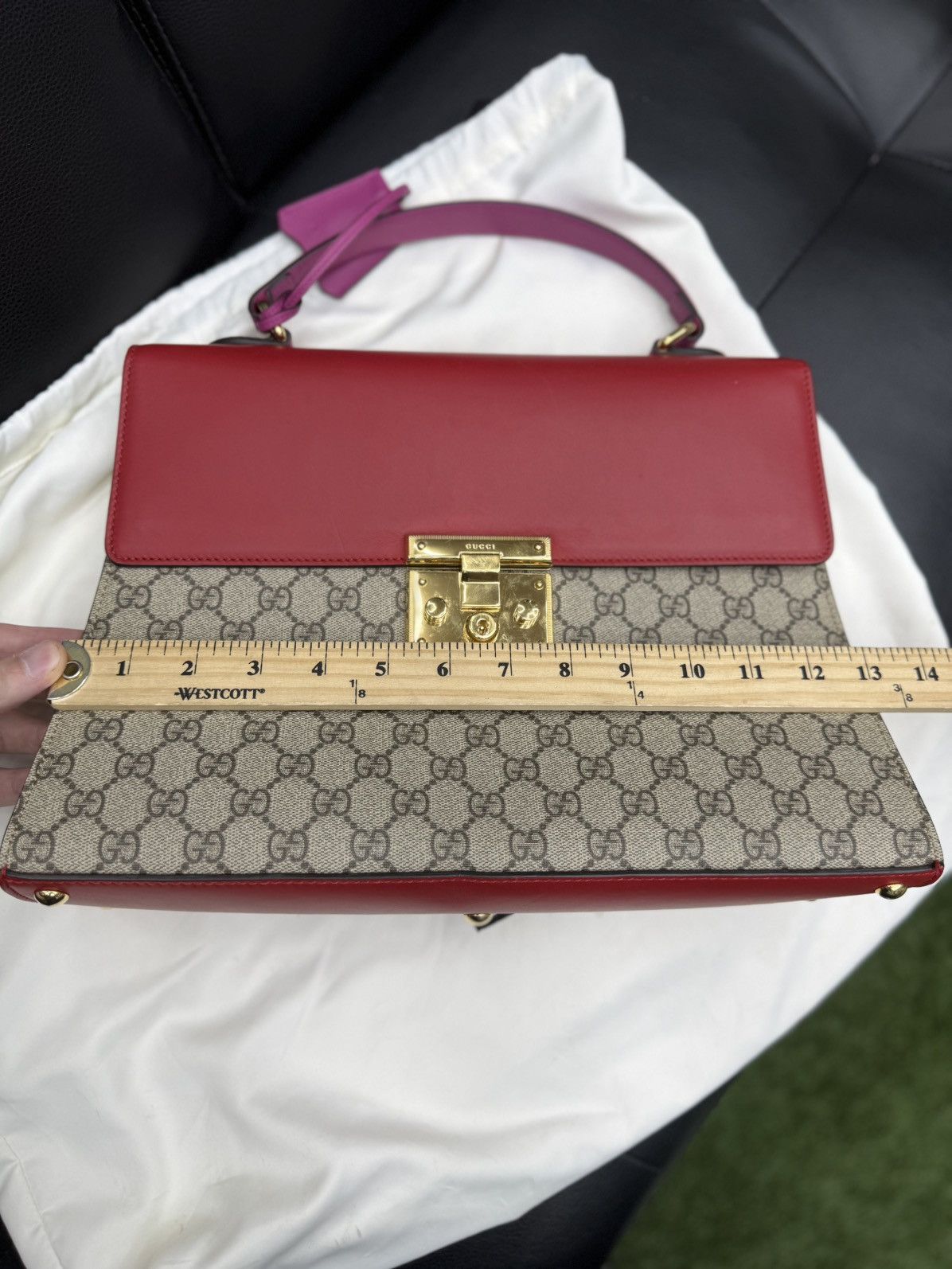 Gucci Gucci GG Supreme Handbag Shoulder Bag Padlock Purse $2300 Size ONE SIZE - 23 Thumbnail
