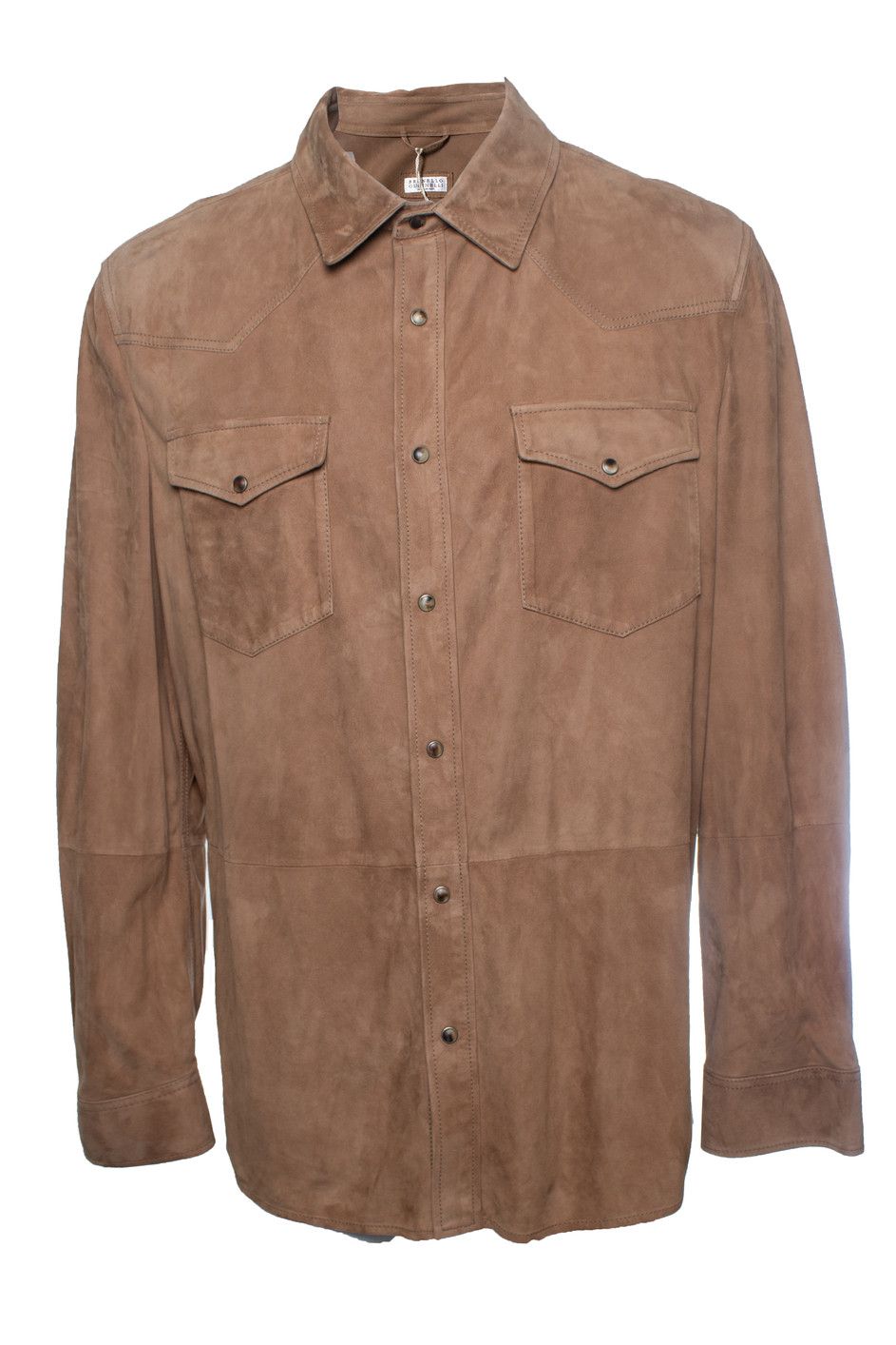Brunello Cucinelli Brunello Cucinelli, brown suede shirt Size US XXL / EU 58 / 5 - 1 Thumbnail