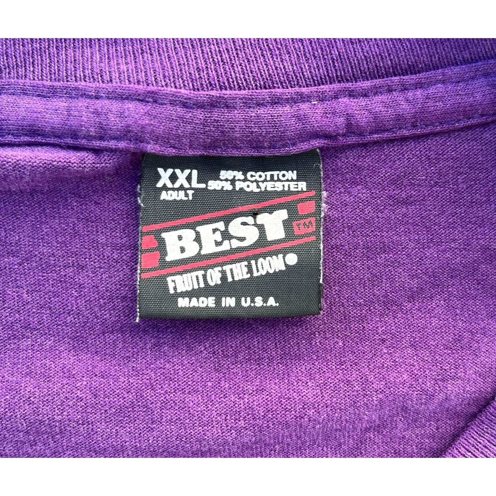 Fruit Of The Loom VINTAGE Detroit For All, All For Detroit T-Shirt 2XL Purple Unisex Adults 1994 90s Fruit of the Loom Shirt Mens Womens Boys Girls Size US XXL / EU 58 / 5 - 5 Thumbnail
