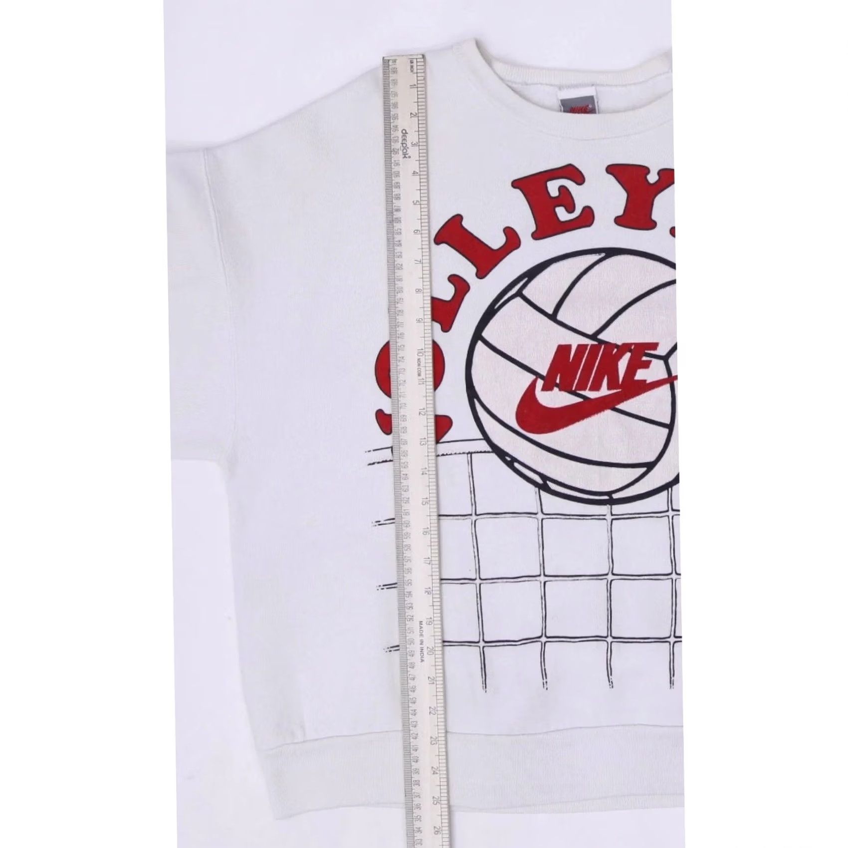 Nike VINTAGE Nike Volleyball XL Pullover Sweatshirt Men White 90s Team All-Star Made In USA XL Size US XL / EU 56 / 4 - 6 Thumbnail