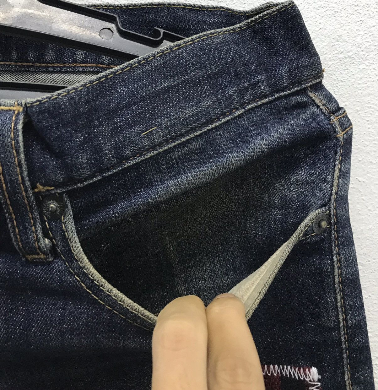 Uniqlo × Vintage Japanese Brand Uniqlo Selvedge Patchwork Denim Jeans Size US 31 - 8 Thumbnail