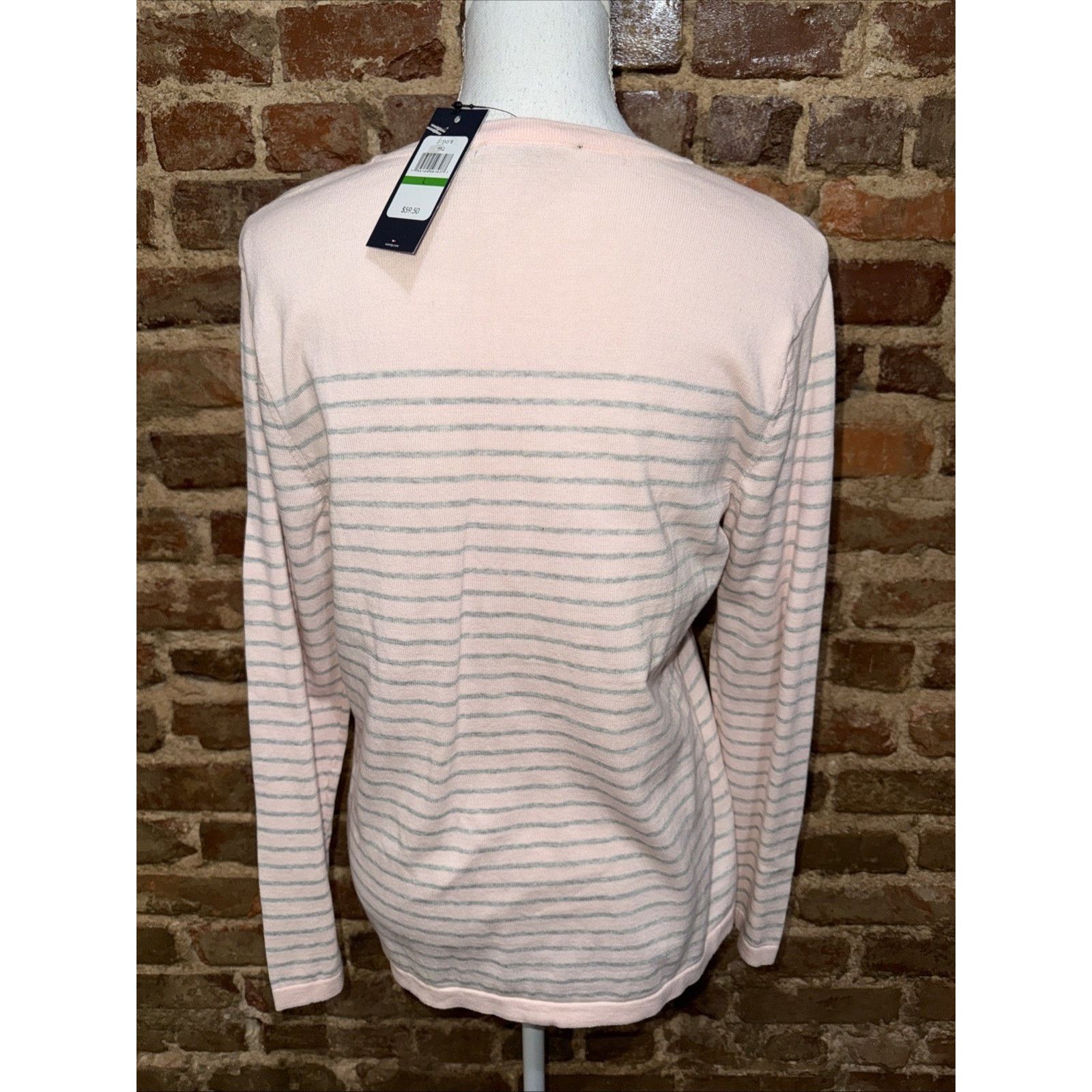 Tommy Hilfiger NWT Tommy Hilfiger Women’s Pullover Sweater Sz L Pink Heart Size L / US 10 / IT 46 - 5 Thumbnail