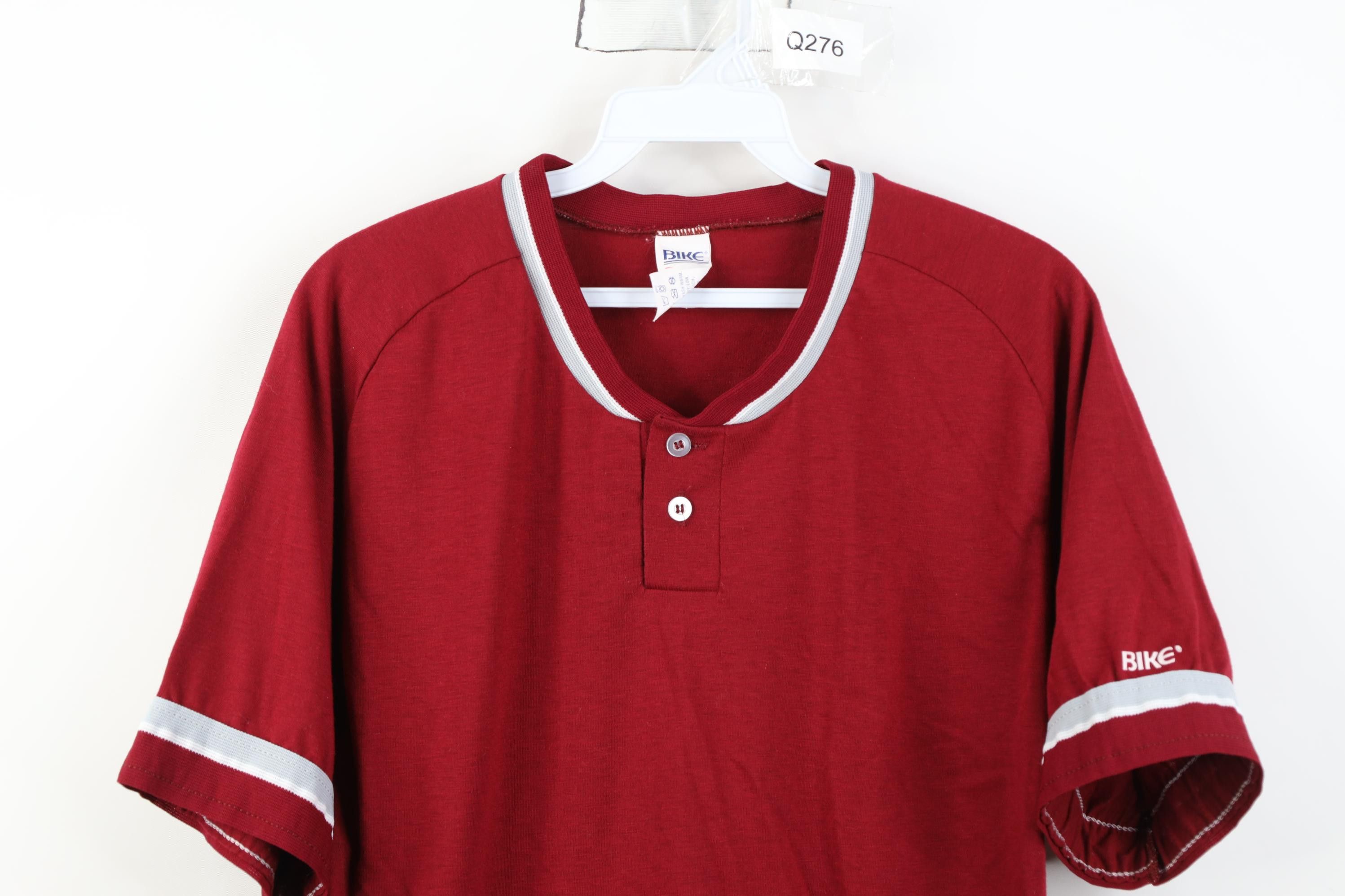 Vintage Vintage 80s 90s Baseball Ringer Henley T-Shirt Red USA Size US M / EU 48-50 / 2 - 2 Thumbnail