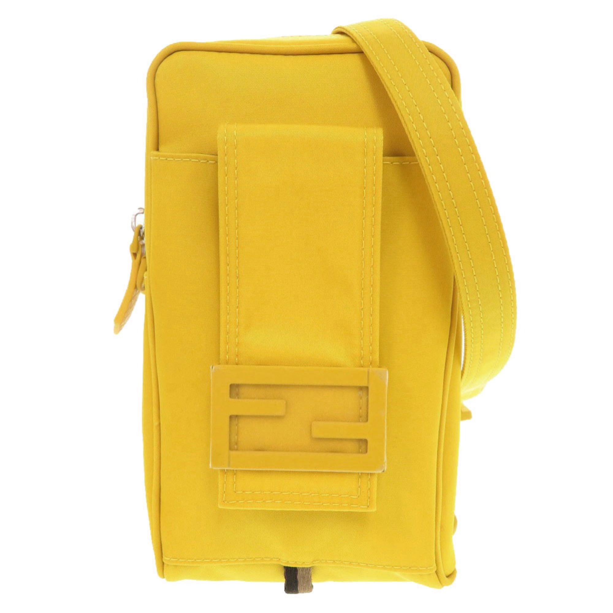 Fendi Excellent condition Fendi Baguette Phone Pouch 7AS056 Nylon Yellow Shoulder Bag 1514 Size ONE SIZE - 1 Thumbnail