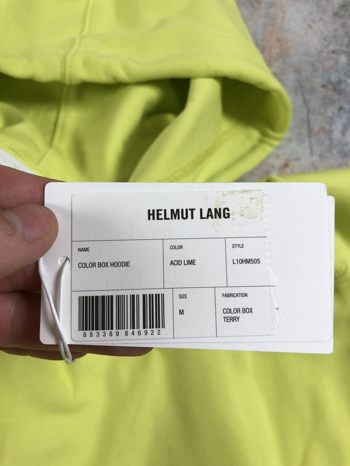 Helmut Lang Helmut Lang green big logo go new hoodie Size US L / EU 52-54 / 3 - 4 Thumbnail
