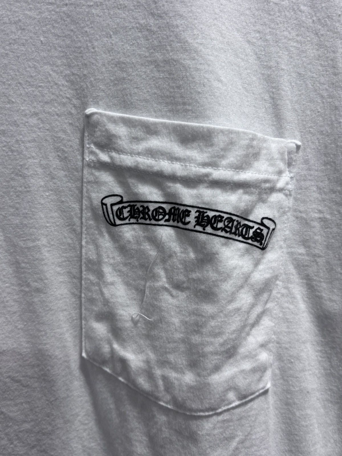 Chrome Hearts Chrome Hearts Scroll Logo White Tee Size US M / EU 48-50 / 2 - 2 Thumbnail