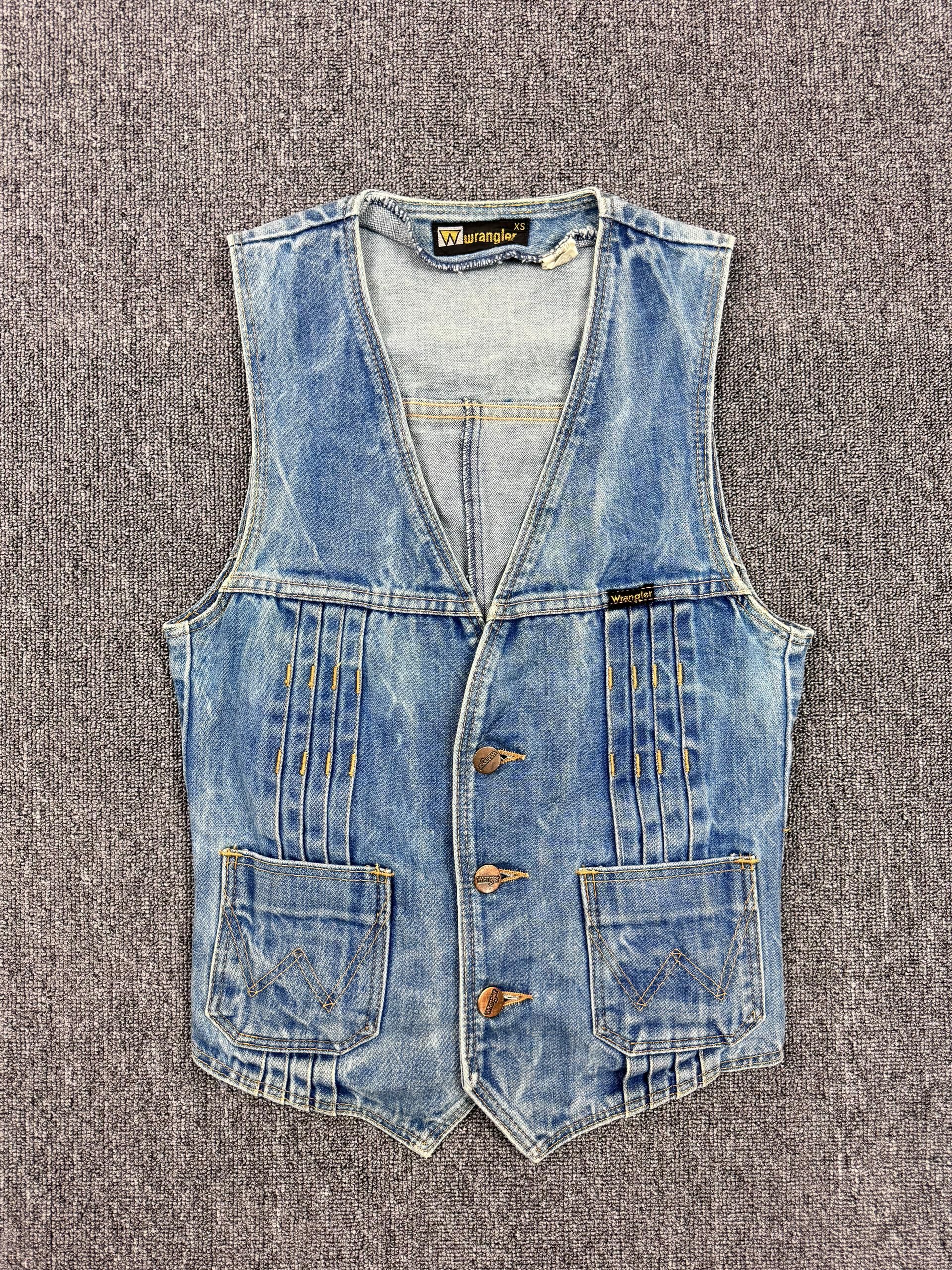 Vintage × Wrangler Vintage 80s Wrangler Denim Vest Jacket Size US XXS / EU 40 - 1 Thumbnail