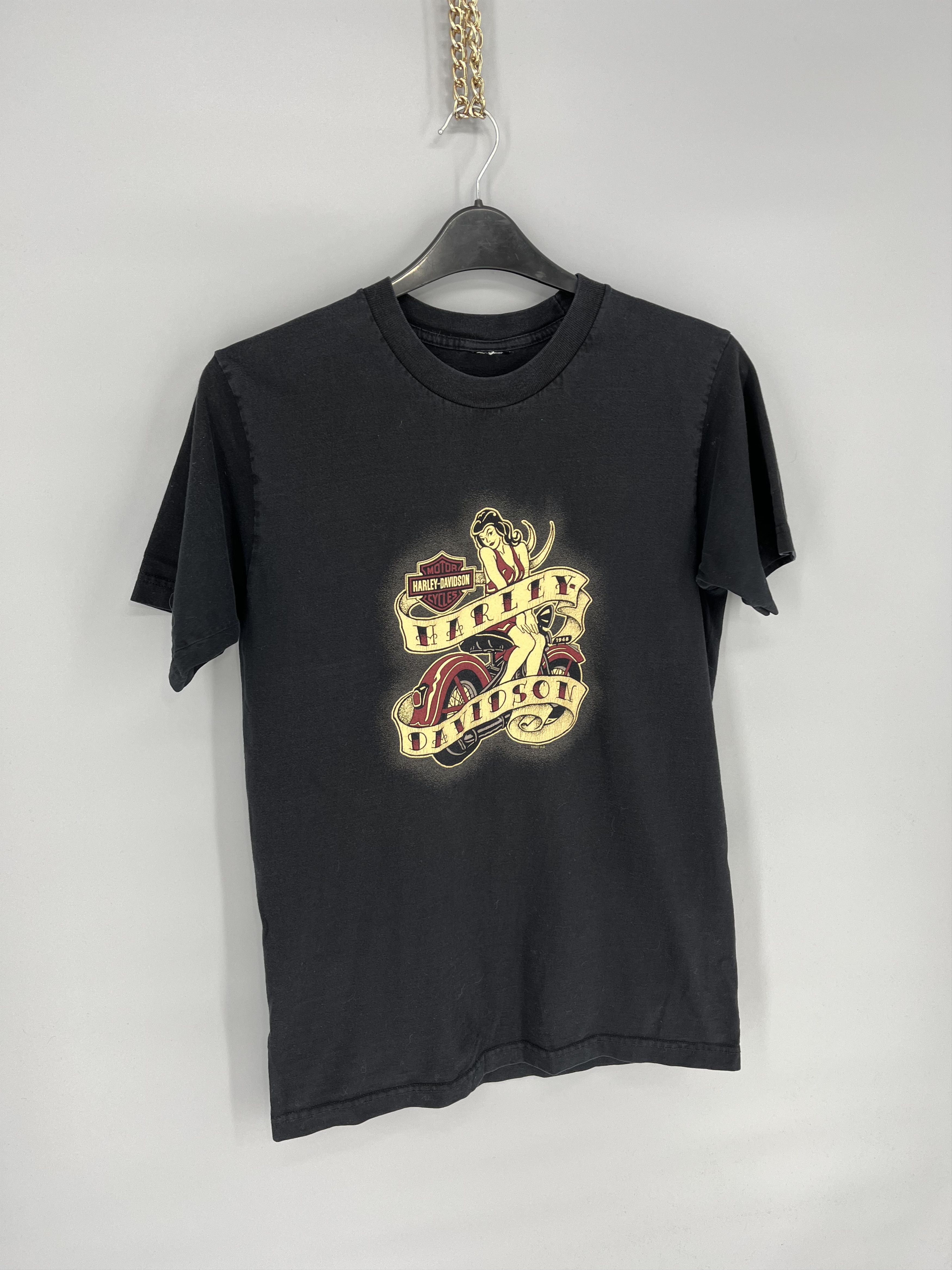 Harley Davidson Vintage 00s Harley Davidson "Hamburg" T-shirt Streetwear Size US M / EU 48-50 / 2 - 2 Thumbnail