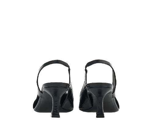 Salvatore Ferragamo o1s1rm0924 Mini Bow Slingback Pumps in Black Size US 8.5 / IT 38.5 - 4 Thumbnail