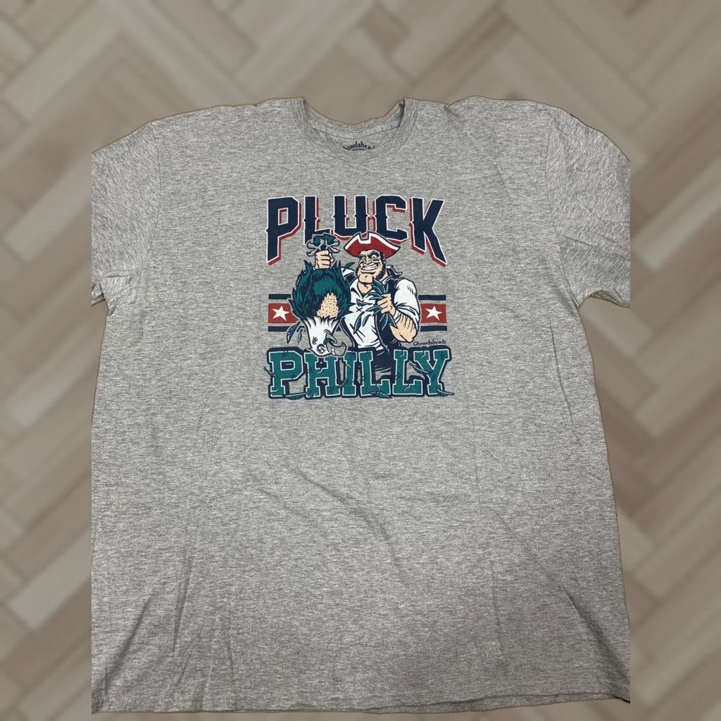 Vintage Chowdaheadz T-Shirt Gray Philly Eagles Football Graphic 3XL Men Crew Neck Short Sleeve Size US XXL / EU 58 / 5 - 1 Thumbnail