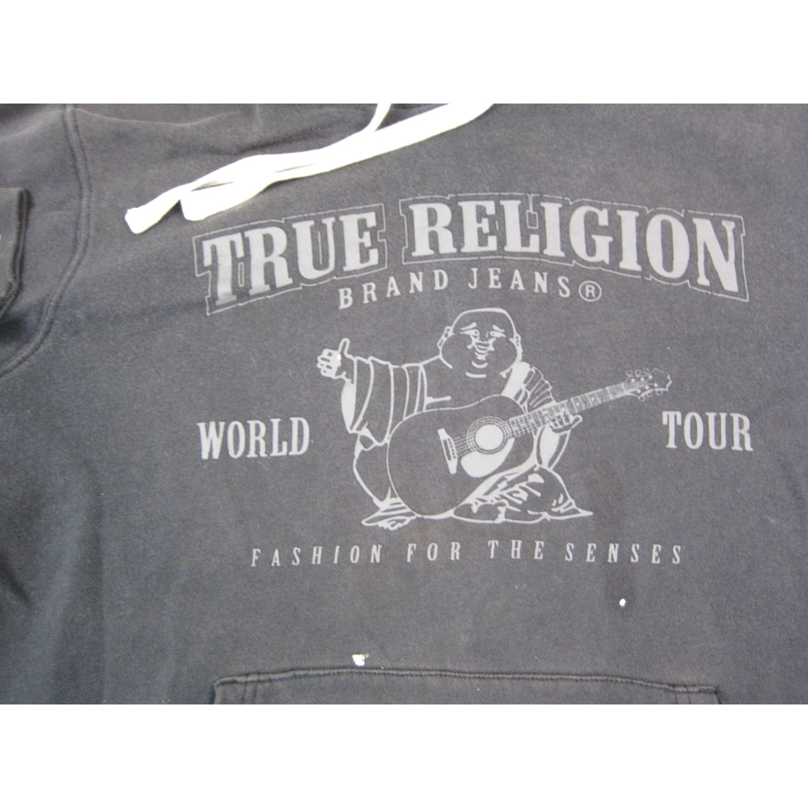 True Religion True Religion Hoodie Mens XL Black World Tour Sweatshirt Fleece Pullover Hooded Pockets Warm Winter Fall Spring Clothing Size US XL / EU 56 / 4 - 2 Thumbnail