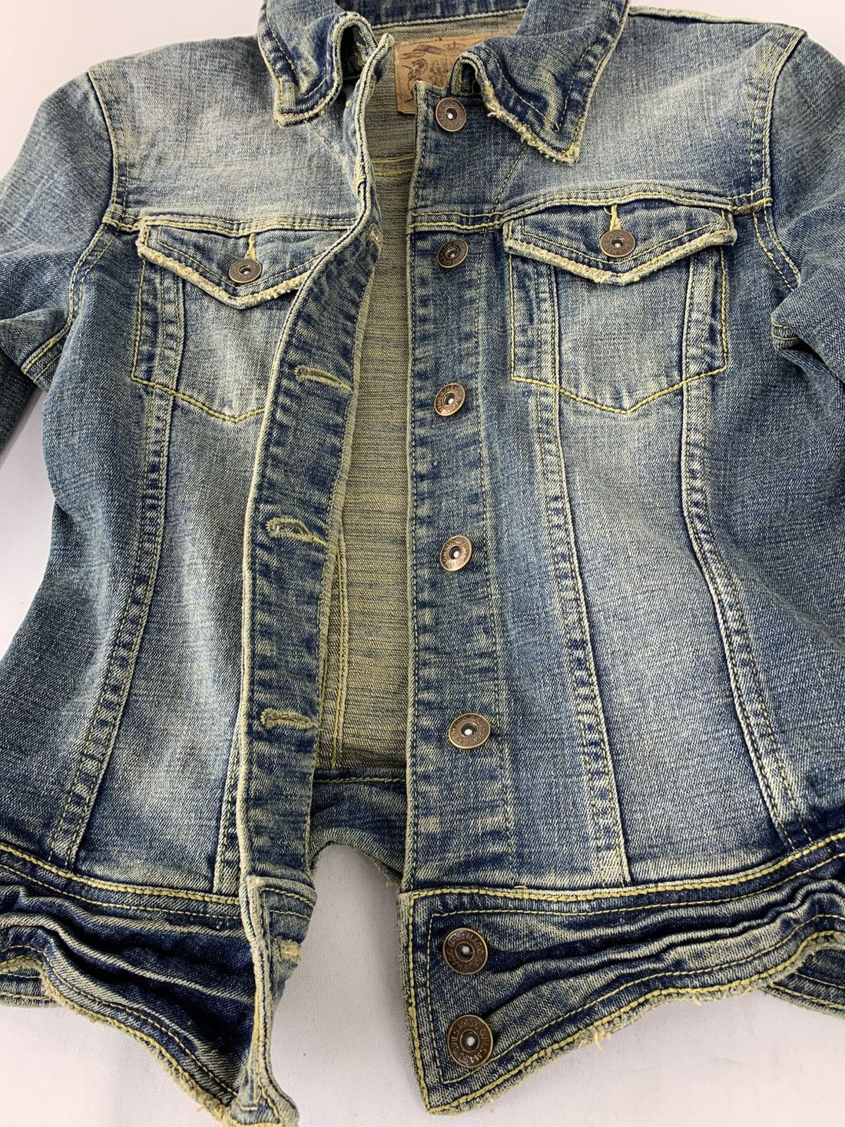 Other Girl Magic Indigo Denim Jacket Double Pocket Western Style Size XS / US 0-2 / IT 36-38 - 5 Thumbnail
