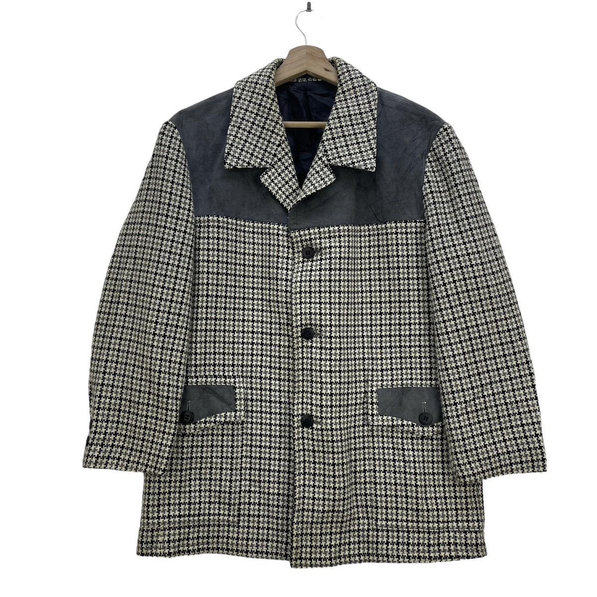 image of Individual Designer Vintage Stanley Blacker Jacket in Heringbone Light, Men's (Size Medium)