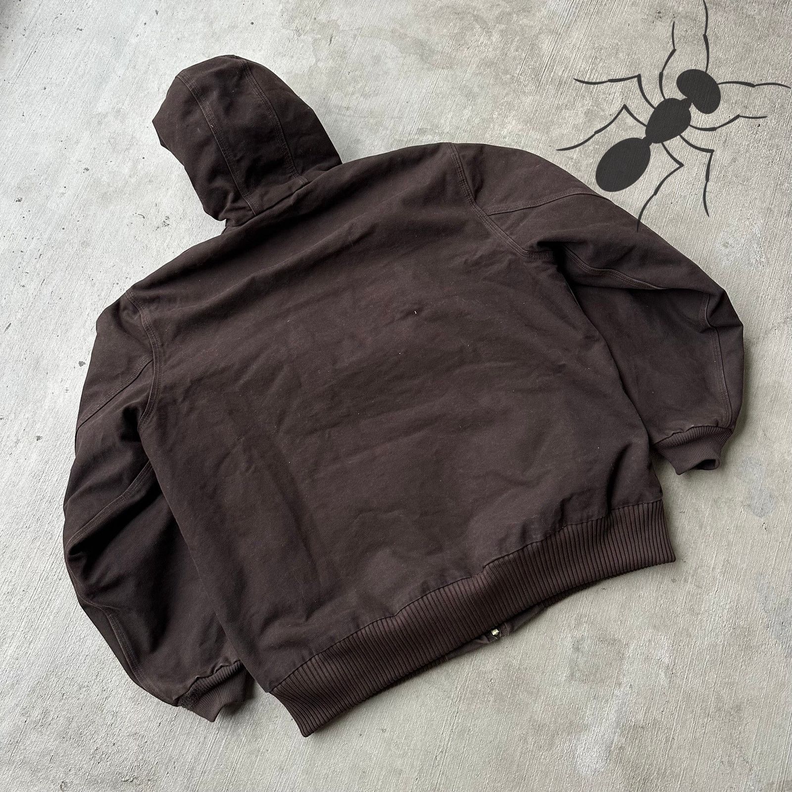 Carhartt × Vintage Carhartt J130 DKB brown hooded XL work wear jacket Size US S / EU 44-46 / 1 - 6 Thumbnail