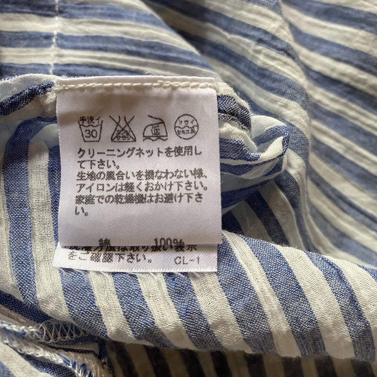 Issey Miyake Plantation Blue Stripe Cotton Top with Pocket Size M / US 6-8 / IT 42-44 - 10 Thumbnail