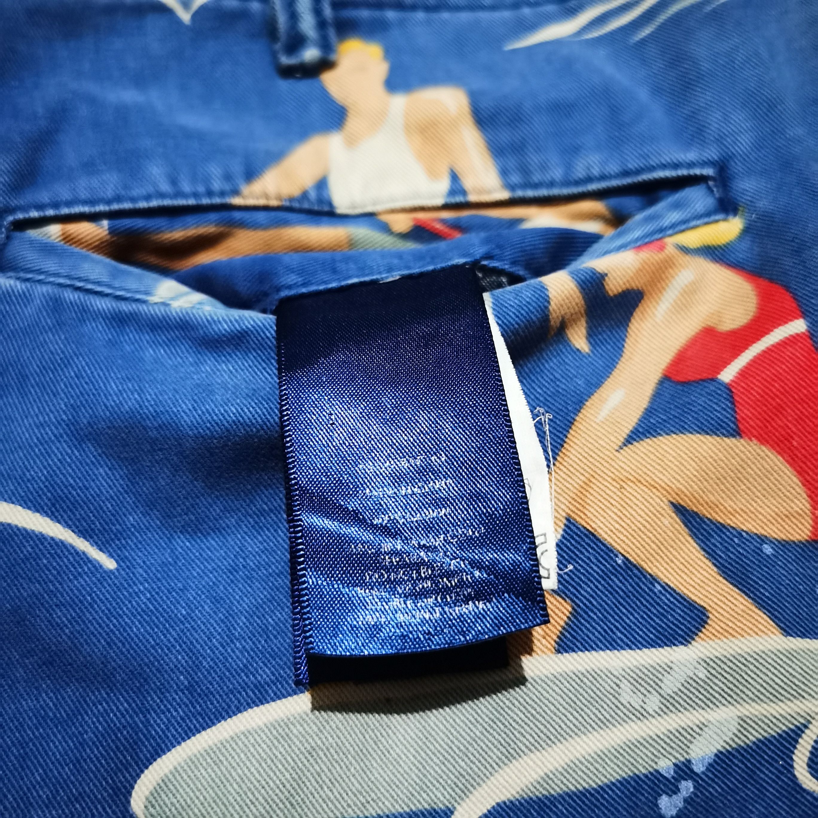 Polo Ralph Lauren × Vintage 90s Polo Ralph Lauren Printed Blue Beach Sail Umbrella Size US 34 / EU 50 - 6 Thumbnail