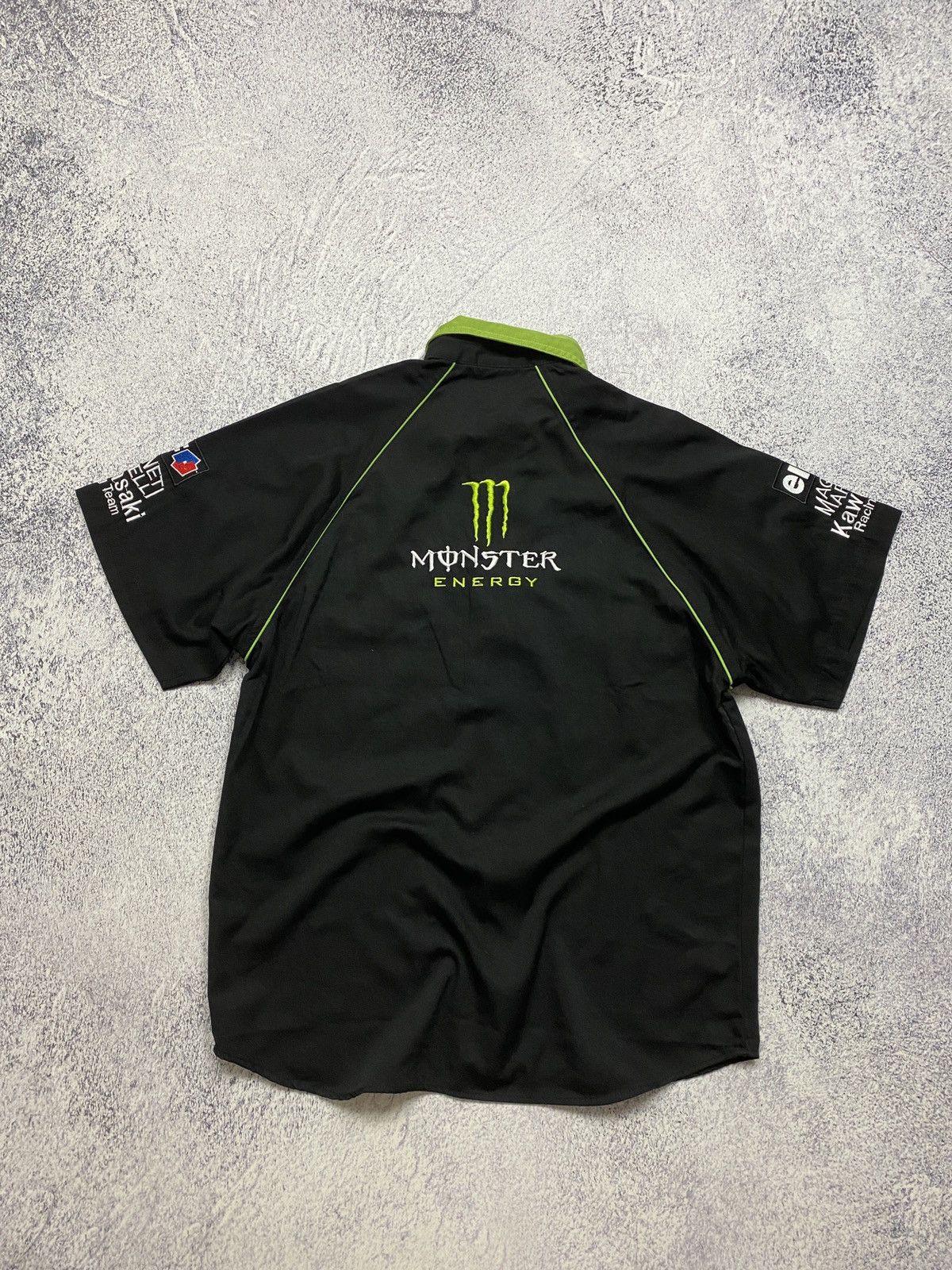 Vintage Vintage Kawasaki Monster Energy Racing Team Button Up Shirt Size US XL / EU 56 / 4 - 5 Thumbnail
