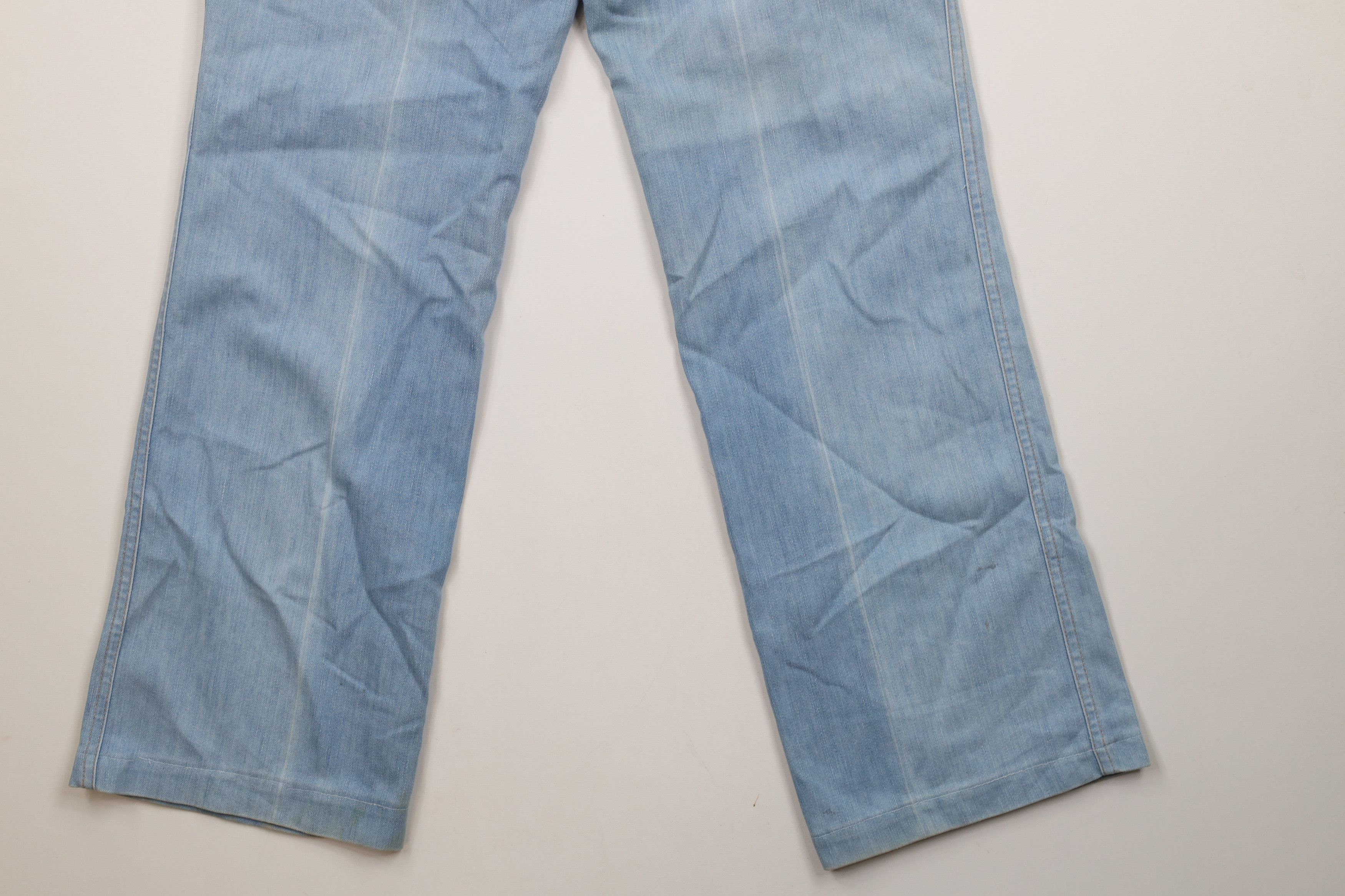 Vintage Vintage 70s Streetwear Flared Wide Leg Denim Jeans Blue USA Size 27" / US 4 / IT 40 - 15 Thumbnail