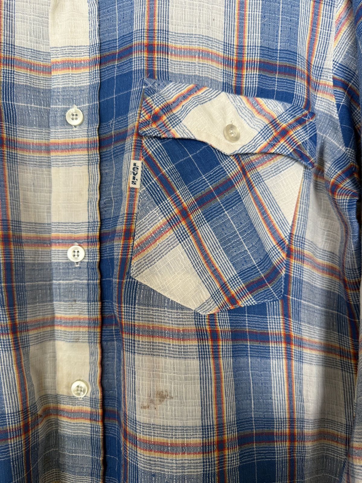 Vintage Vintage 70s Levi's Button Up Flannel Shirt Size US M / EU 48-50 / 2 - 3 Thumbnail