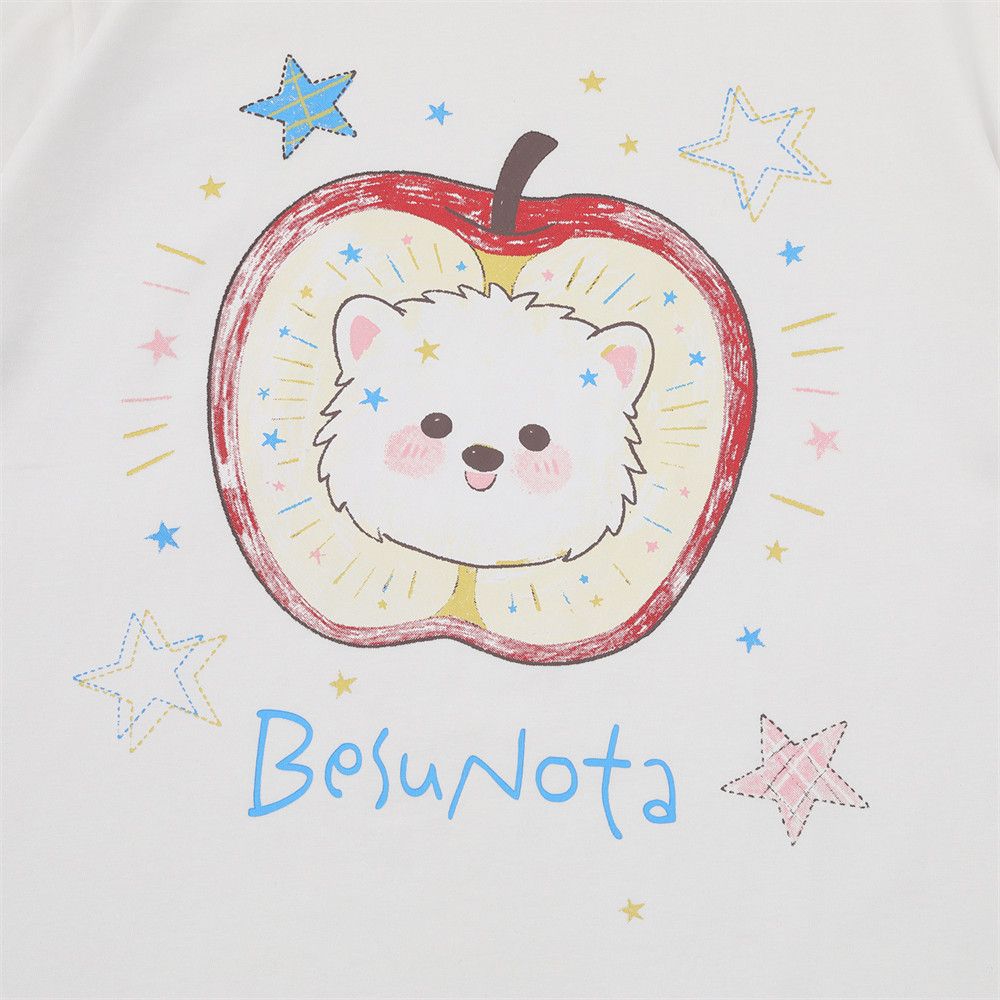 Japanese Brand Apple Cartoon Star Print Short-Sleeve T-Shirt for Men Size US M / EU 48-50 / 2 - 4 Thumbnail