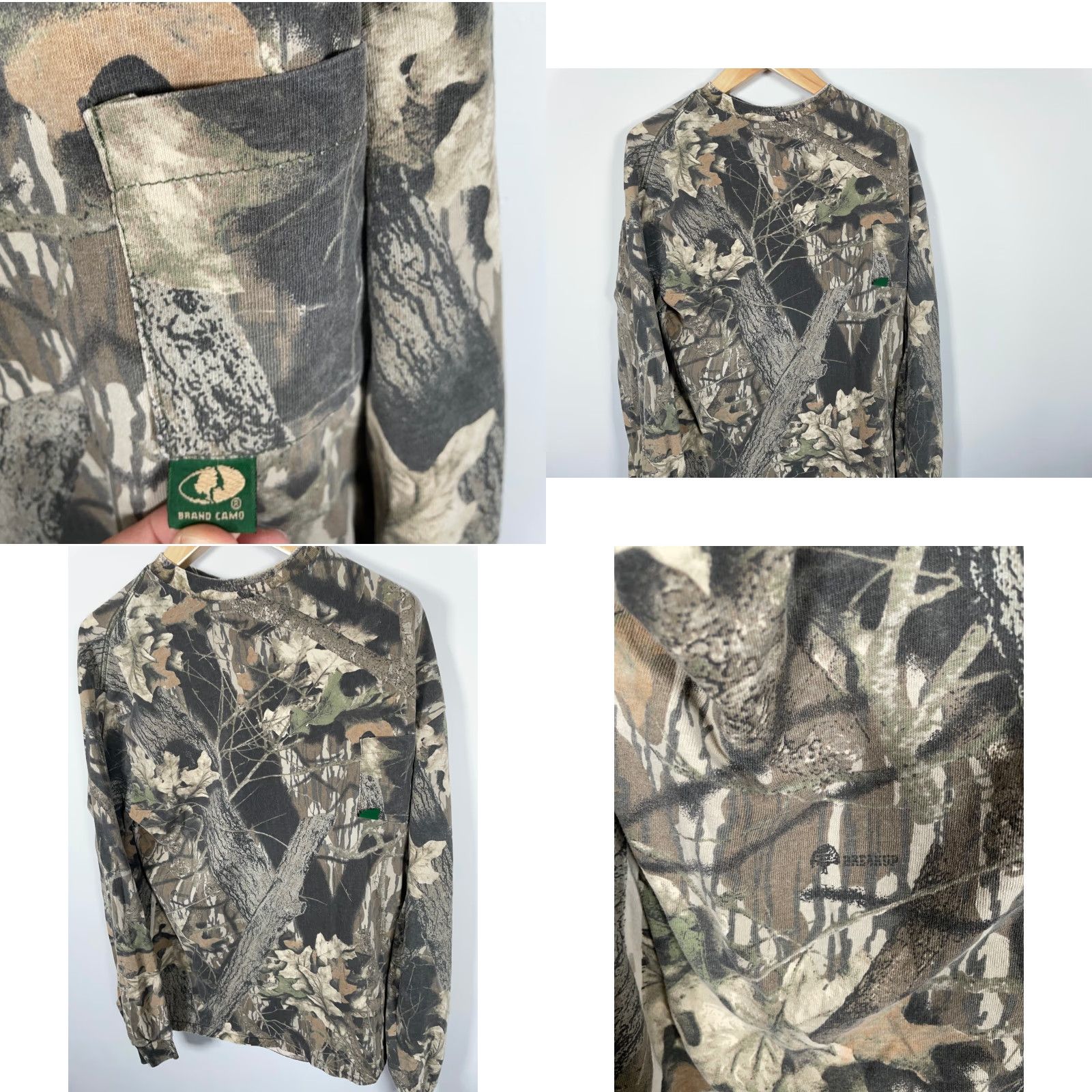 Vintage VINTAGE Mossy Oak Camo Pocket Long Sleeve T-Shirt 2XL Men Green 80s Camouflage Shirt Mens Size US XXL / EU 58 / 5 - 9 Thumbnail