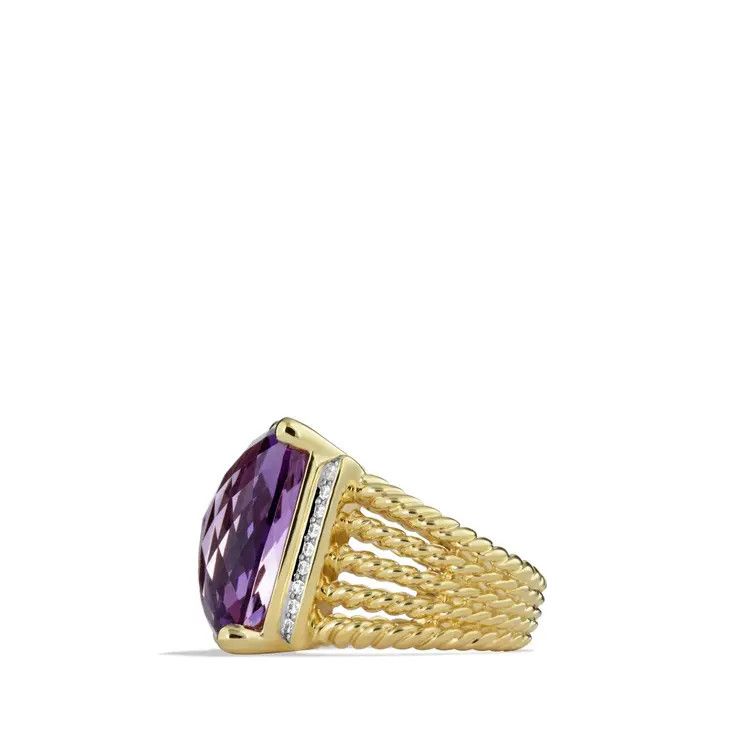 David Yurman o1s1wg111025 R17014D /Size 7 / Amethyst Ring in Golden Size ONE SIZE - 2 Thumbnail