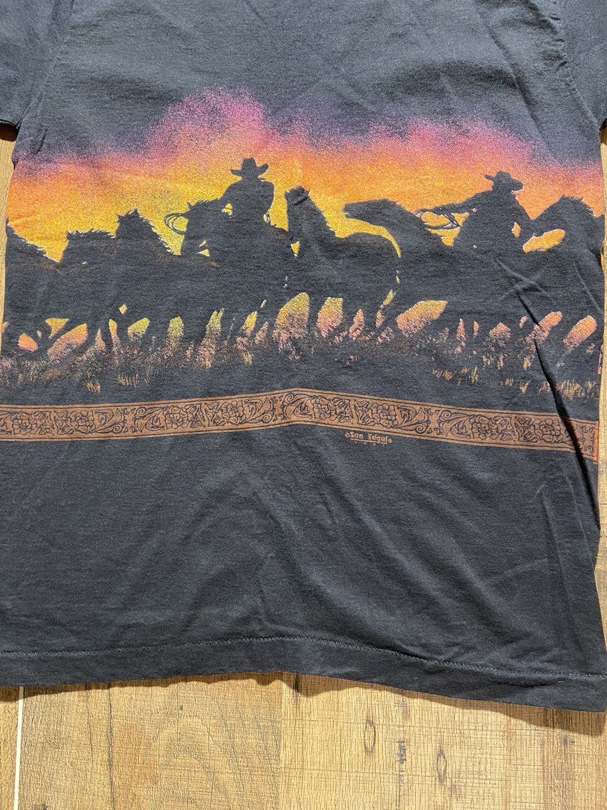 Anvil Vintage 1991 western cowboy sunset tee Size US L / EU 52-54 / 3 - 2 Thumbnail