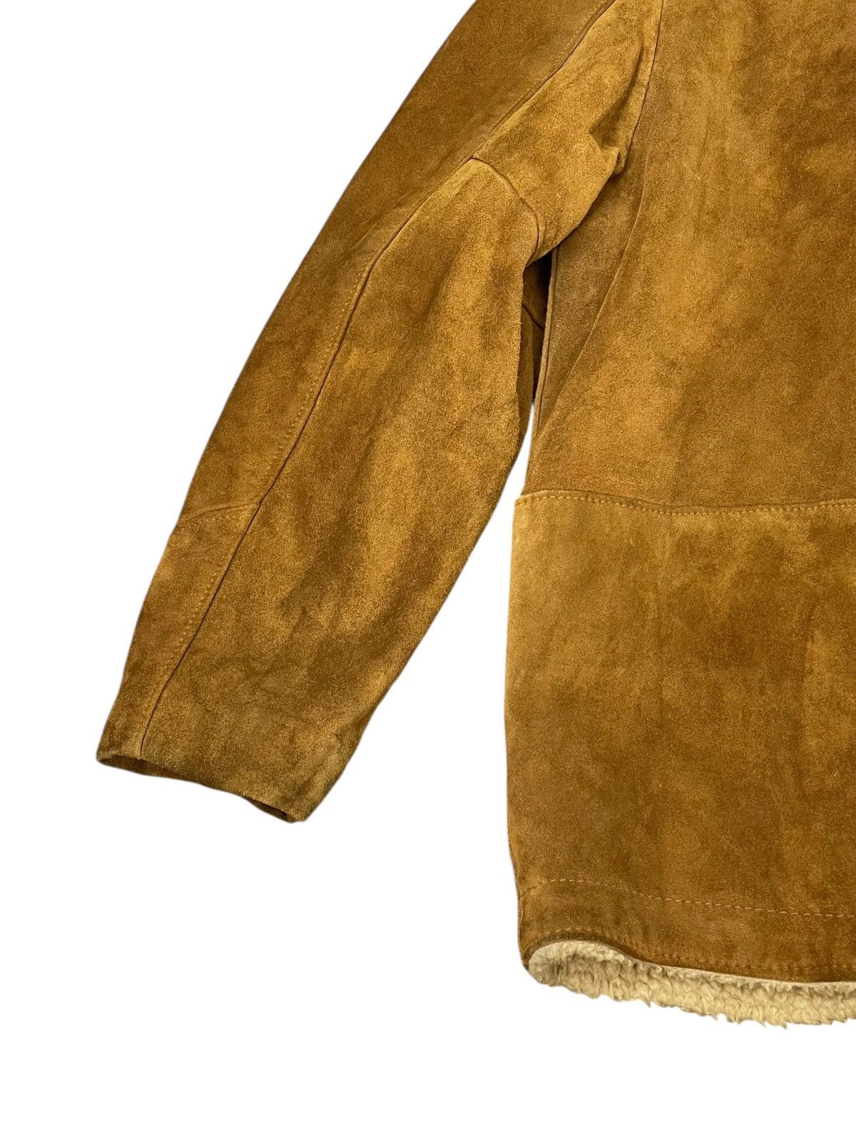 Schott Suede Leather Vtg Schott Western Shearling Sherpa Jacket 1🟦 Size US M / EU 48-50 / 2 - 9 Thumbnail