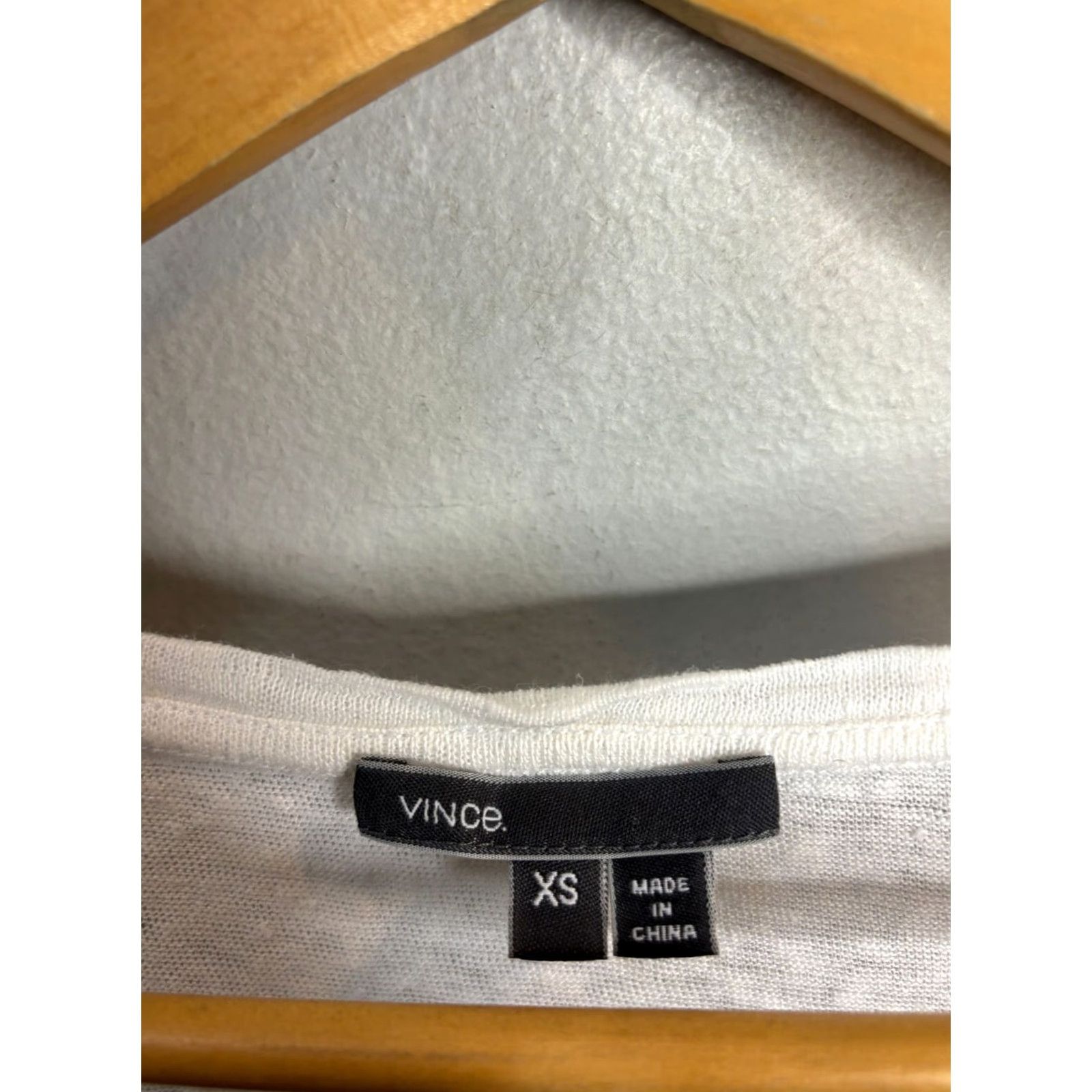 Vince Vince Striped Blouse Top Cotton Round Neck Women's XS White 1981 Size XS / US 0-2 / IT 36-38 - 3 Thumbnail
