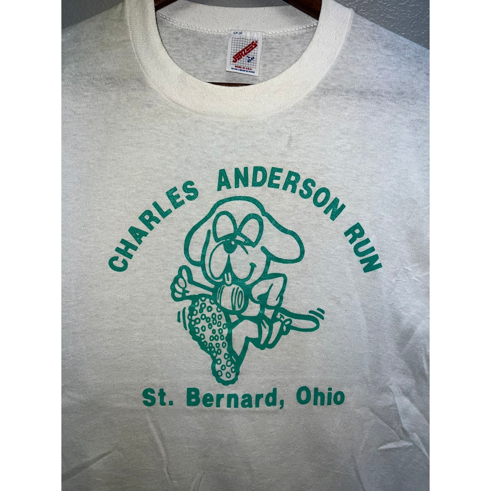 Jerzees Vintage St Bernard Shirt Charles Anderson Run Ohio Tee 90s M Size US M / EU 48-50 / 2 - 2 Thumbnail